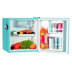 an open refrigerator filled with lots of food