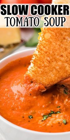 this slow cooker tomato soup is so good it's made in the microwave