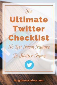 Twitter is simple. But it is not so simple to get your Twitter account to fame. Here is your Twitter checklist to make sure that you have everything right. twitter marketing strategy, twitter tips, twitter checklist, twitter fame #twitter #twittermarketing #twitterstrategy #twittertips Twitter Content, Twitter Growth, Twitter Strategy, Twitter Marketing Strategy, Social Media Checklist, Linkedin Marketing, Instagram Marketing Tips, Google Plus