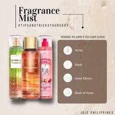 We love using fragrant sprays and even cologne to bring confidence in the same time smell fresh. But did you know some tips and tricks in order to make sure your doing it right? Here’s some tips and tricks that may help you when using this products. How To Apply Body Mist, Female Essentials, Perfume Book, Aesthetic Perfumes, Organization Perfume, Perfume Business, Fragrance Quote, Aesthetic Perfume