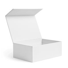 an open white box on a white background