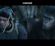 two different images of a man with a helmet and gorilla