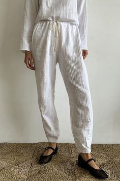 Effortless White Loungewear Bottoms, Soft Solid Bottoms For Spring, Solid Color Bottoms With Soft Texture For Spring, Solid Organic Cotton Bottoms For Spring, White Cotton Bottoms With Soft Texture, Comfy White Bottoms For Spring, Bubble Shirt, Well Traveled, Cozy Cardigan