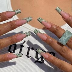 Nail Art Bleu, Fake Nails Long, Ballet Nails, Nagel Tips, Manicure Diy, Fake Nails With Glue, Ballerina Nails, Stick On Nails