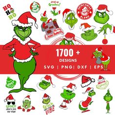 the grin's christmas stickers and decals are available for use on various surfaces