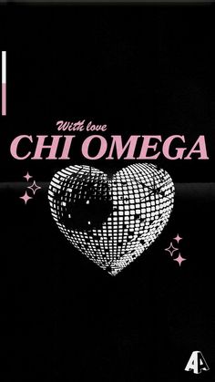 a black and white poster with the words, wild love, chi omega on it