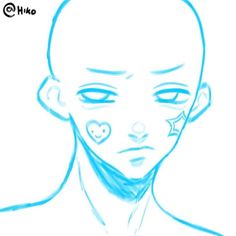 Male Head Base Drawing, Face Stickers Drawing, Pictures To Redraw, Sa Drawing Ideas, 3 Artists 3 Bases, Icon Drawing Base, Cute Poses Male, Front Facing Base, Drawing References Male