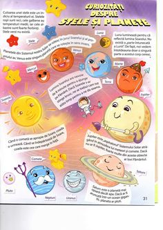 an advertisement for the children's book about planets and their solar system, which includes pictures