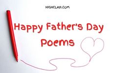 a piece of paper with the words happy father's day poem written on it