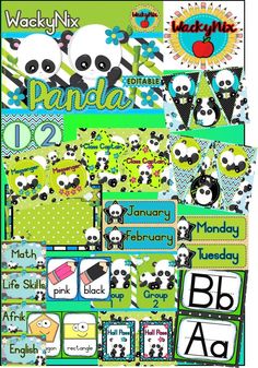 the panda theme is very colorful and fun to use in this classroom art workbook