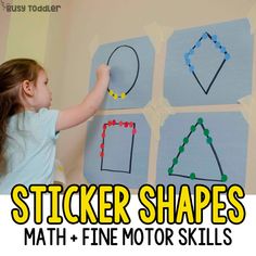 Shape Crafts For Toddlers, Match The Shapes, Sticker Shapes, Shapes For Toddlers, Shape Activities Preschool, Crafts For Toddlers, Teaching Shapes, Pattern Activities, Shapes Preschool