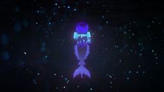 a pixellated image of a fish in the dark