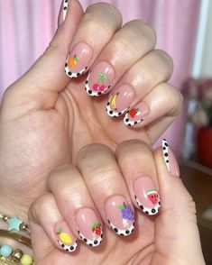 🥰 Who else is already dreaming of summer??? The best part about custom press on nails is you can get ANYTHING you’d like on them 💅 Hand painted and sized specifically for your order to ensure you get the best results! @reagan.baylee is wearing her newest set in her favorite xs short round shape! Grab your sizing kit to get started! XOXO Chloe 🩷 #fruitnails #nailinspiration #nailtrends2024 #pressonnailset #pressonnails Custom Press On Nails, New Set, Nails Inspiration, Get Started