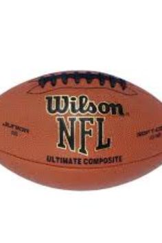 an orange football with the words wilson nfl ultimate compositee on it's side