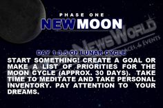 an advertisement for the new moon event in front of a black background with text that reads,