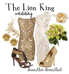 the lion king wedding disney's - inspired shoes and accessories are featured in this image