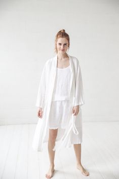 "DETAILS: * Natural 100% linen pajama set for women * Linen shorts and tank top for your comfortable sleep * Great gift for women, bride, girlfriend. * Made from soft wash medium weight (185 g) 100 % European linen fabric * Height of the model is 177 cm (5' 8\") and she is wearing size XS/S * Color - white. Please choose another color and size on the right * Product number: NIGHT02 CARE LABEL * machine wash gentle (40 C/104 F) * dry gentle on low heat * wrinkles give the character so there is no White Sleepwear For Spring Relaxation, Summer Relaxation Sleepwear With Relaxed Fit, Summer Relaxation Sleepwear In Relaxed Fit, Relaxed Fit Summer Sleepwear For Relaxation, Relaxed Fit Summer Sleepwear, Linen Beach Sleepwear For Summer, Summer Beach Linen Sleepwear, Relaxed Summer Sleepwear For Lounging, Relaxed White Summer Sleepwear