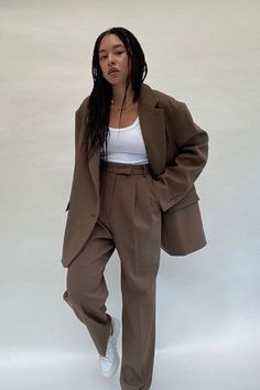 Brown Suit, Beige Outfit, Shein Outfits, Woman Suit Fashion, Brown Outfit, Business Outfit, Outfit Inspo Fall