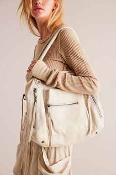 We The Free Emerson Tote Bag | Free People Slouchy Tote, Free People Bags, Slouchy Style, White Tote, Simple Bags, Large Tote Bag, Brand Tags, Large Tote, Free Bag