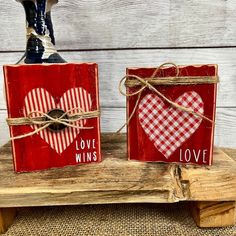 Valentine's Day Wood Block Stack Be Mine & Love Never Fails, With Optional Wood Riser - Etsy