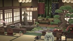 𝚖𝚒𝚢𝚊𝚗𓆸 ⡱ (@miyan_acnh) • Instagram photos and videos Japanese Bath House, Waterfall Landscaping, Japanese Bath, Island Ideas, Animal Crossing Game, Animal Control