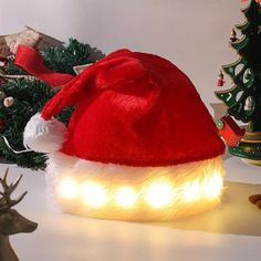 Quantity:1PC; Type:Christmas Glowing Accessories; Power Supply:Button Battery Powered; Listing Date:10/19/2023; Special selected products:Clearance Santa Hat Lights, Christmas Light Necklace, Funny Christmas Hats, Light Up Hats, Holiday Hats, Family Holiday Photos, Santa Claus Hat, Christmas Plush, Xmas Holidays