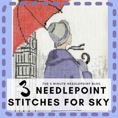 Double Brick Stitch, Sky Clouds Background, Modern Needlepoint, Clouds Background, Cable Knit Throw, Diy Monogram