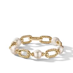 Dy Madison Pearl Chain Bracelet In 18k Yellow Gold Outfit Wishlist, David Yurman Bracelet, Preppy Jewelry, Wrist Jewelry, Hot Jewelry, David Yurman Jewelry, Jewelry Essentials, Stacked Jewelry, Jewelry Lookbook