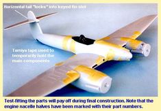 a toy airplane is shown with information about it's parts and how to use it