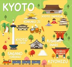 tokyo map with all the attractions and places to see in japan, asia or other countries