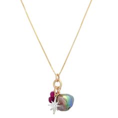 Gemstone Cluster Diamond Charm Necklace: Blue Keshi Pearl, Rubies – Elliot Young Diamond Charm Necklace, Contemporary Fine Jewelry, Coin Pearls, Star Ruby, Diamond Star, Diamond Charm, Keshi Pearls, Necklace Blue, Metal Charm