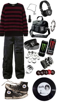 Grunge Fits, Cooler Style, Funky Outfits, Neue Outfits, Afro Punk, Emo Outfits, Punk Outfits, Mode Design