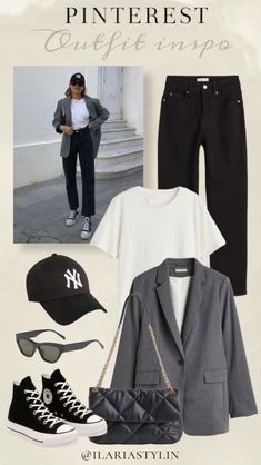 Fotografi Vintage, Outfits With Converse, Smart Casual Outfit, Ny Yankees, Causual Outfits, Pinterest Outfits, Casual Work Outfits