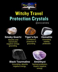 the witchy travel protection crystals info sheet