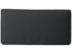 ECCO Jilin Large Wallet (Black) Wallet Handbags. A compact poised style that keeps your look fresh and new  the Jilin Large Wallet. Made of leather. Snap closure. Lined interior. Interior zip pocket. Two interior slip pockets. Six interior credit card slots. Imported. Measurements: Bottom Width: 7 1 4 in Depth: 1 2 in Height: 3 3 4 in Weight: 3 oz #ECCO #BagsandLuggage #Handbag #Wallet #Black Large Wallet, Black Wallet, Egift Card, Slots, Zip Pockets