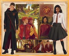 an image of harry potter and hermione's gryffindor costume