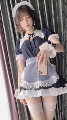 French Maid Dress, Maid Cosplay, Maid Outfit, Maid Dress, Cute Cosplay, Asia Girl, Pretty Lingerie, Anime Cosplay, Cosplay Outfits