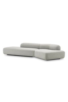 Irregular-Shaped Gray Sofa | Eichholtz Taraval | Oroa.com European Furniture, Gray Sofa, Family Event, Miami Design, Design District, European Designs, White Gloves, Wooden Base, Fabric Sofa