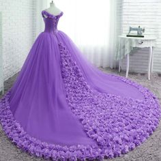 349USD  princess ball gowns with handmade flowers pink/blue/purple Quinceanera Dresses Off The Shoulder, Light Blue Wedding Dress, Purple Ball Gown, Ball Gown Quinceanera Dresses, Rose Wedding Dress, 15 Dresses Quinceanera, Dresses Off The Shoulder, Pink Ball Gown, Quinceanera Dresses Pink