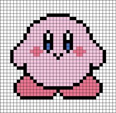 an image of a pixellated pink pig face