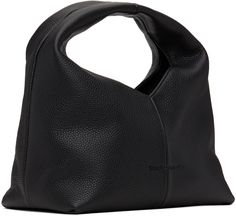 Grained leather shoulder bag in black. · Fixed carry handle · Logo embossed at face · Magnetic closure · Card slot at interior · Grained leather lining · H6.5 x W8.5 x D5.5 Supplier color: Black Everyday Black Bag With Grained Texture, Black Bag With Grained Texture For Everyday Use, Black Bags With Grained Texture For Everyday Use, Office Leather Shoulder Bag With Grained Texture, Leather Shoulder Bag With Grained Texture For Business, Business Leather Shoulder Bag With Grained Texture, Modern Office Bags With Grained Texture, Modern Leather Shoulder Bag With Grained Texture, Modern Everyday Bag With Grained Texture