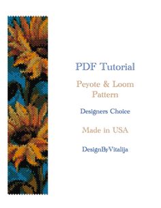 a cross stitch pattern with sunflowers in the center and text that reads pdf tutor