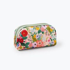 Store your cosmetics in stylish fashion with this floral cosmetic pouch from Rifle Paper Co.! Featuring their signature garden party print, this pouch is perfect for travel or at-home use. Cosmetic Pouch by Rifle Paper Co.Material; PU, Brass Hardware Spring Multicolor Travel Cosmetic Bag, Spring Travel Multicolor Cosmetic Bag, Thread Wallets, Floral Canvas, Paper Source, Party Prints, Cosmetic Pouch, Stylish Fashion, Brass Hardware