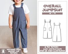 the overall jumpsuit sewing pattern is easy to sew