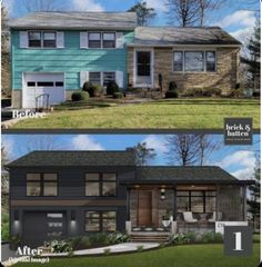 before and after pictures of a house