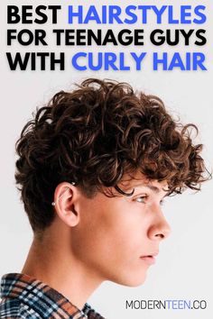 Guys With Curly Hair, Boys Haircuts Curly Hair, Hairstyles For Teenage Guys, Boys Curly Haircuts, Teen Haircuts, Young Men Haircuts, Mens Hairstyles Curly, Men's Curly Hairstyles, Teen Boy Haircut