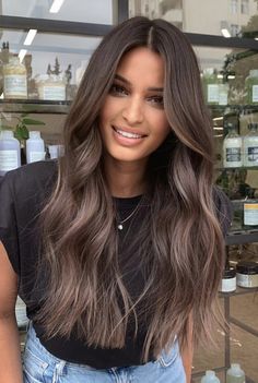 Brown Hair Inspiration, Rambut Brunette, Brown Hair Looks, Brown Hair Inspo, Brunette Hair With Highlights