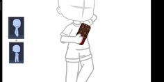 an animation character holding a piece of chocolate