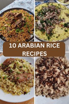 the different types of rice are shown in this collage