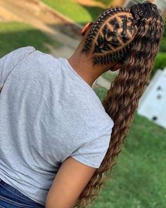 Pretty Braid Styles, Pretty Braid, Weave Ponytail Hairstyles, Sleek Ponytail Hairstyles, Braiding Styles, Black Ponytail Hairstyles, Cute Braided Hairstyles